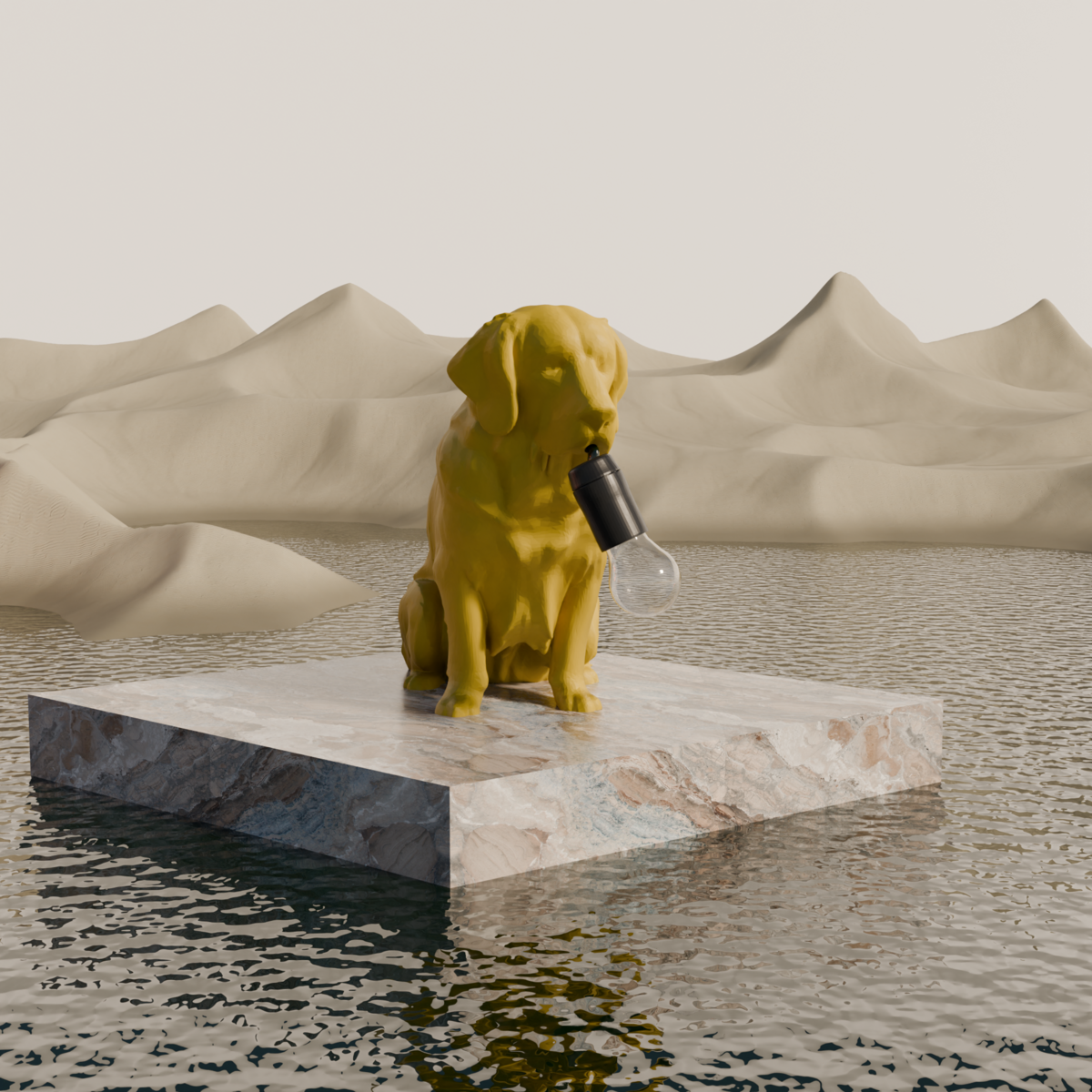 Golden Retriever bordlampe