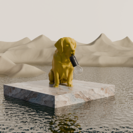 Golden Retriever bordlampe