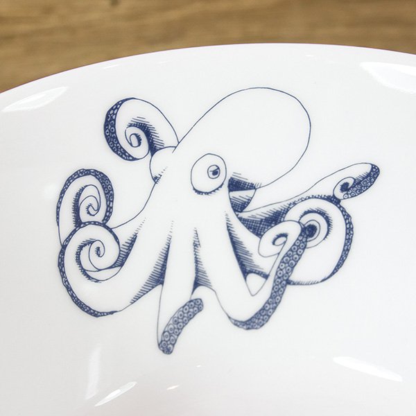Porcelænsskål af blæksprutte