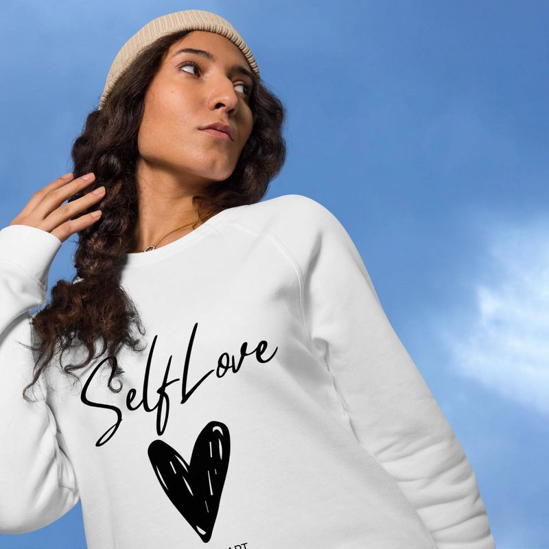 Sweat-shirt bio SELF LOVE Sweat-shirt raglan bio unisexe