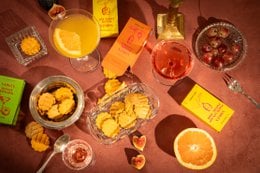 Tomato rosemary aperitif shortbread biscuits - 40g cardboard box