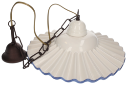 39 cm chandelier with blue ceramic edge chain