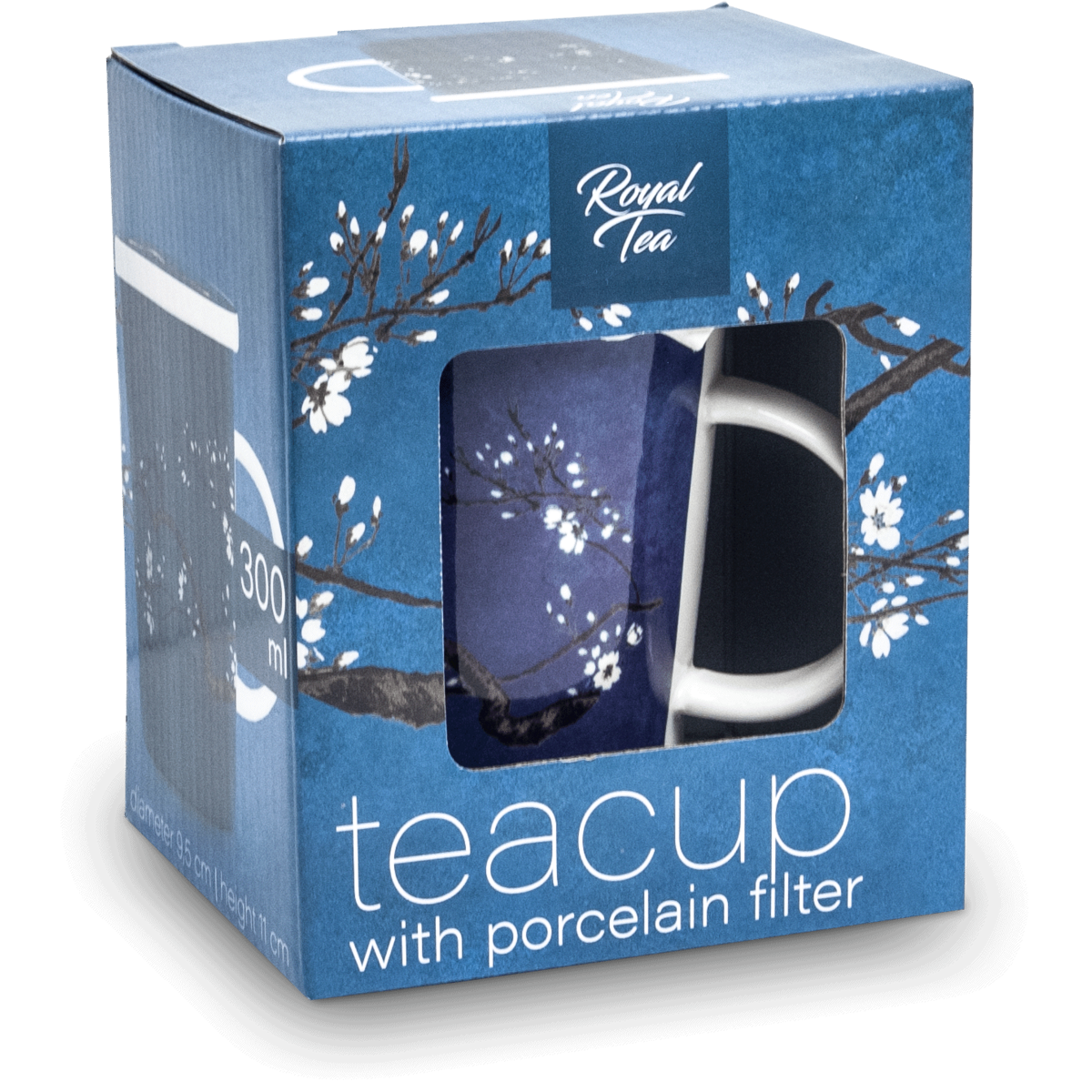 Edo Teamug set, Magnolia Blue, porc.filter, giftbox