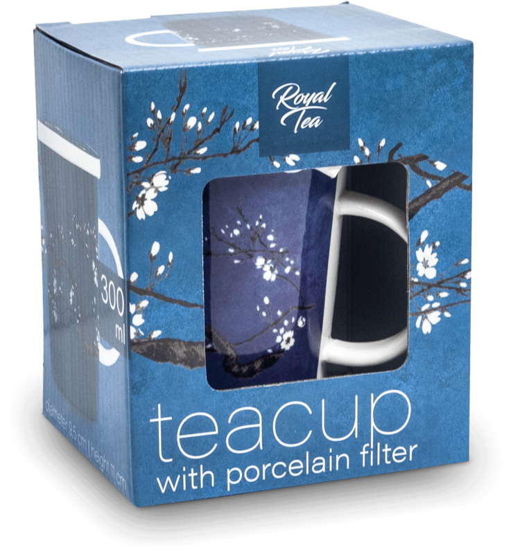 Edo Teamug set, Magnolia Blue, porc.filter, giftbox