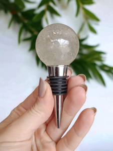 Wine stopper ball Rock crystal