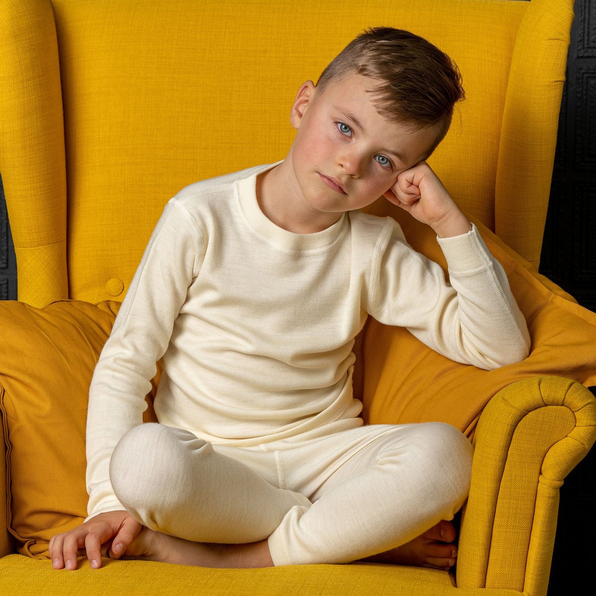 T-shirt à manches longues pour enfants 250 Merino Natural