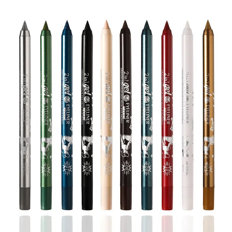 Wodoodporny eyeliner, długotrwały ołówek, kolorowy pigment, niebieski, czarny, biały, kolorowy żel do oczu, kredka do oczu, makijaż, kosmetyki do pielęgnacji oczu