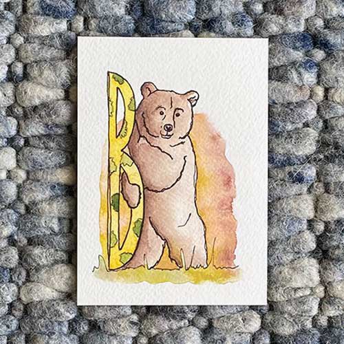 Tarjetas ABC de animales (tamaño A6)