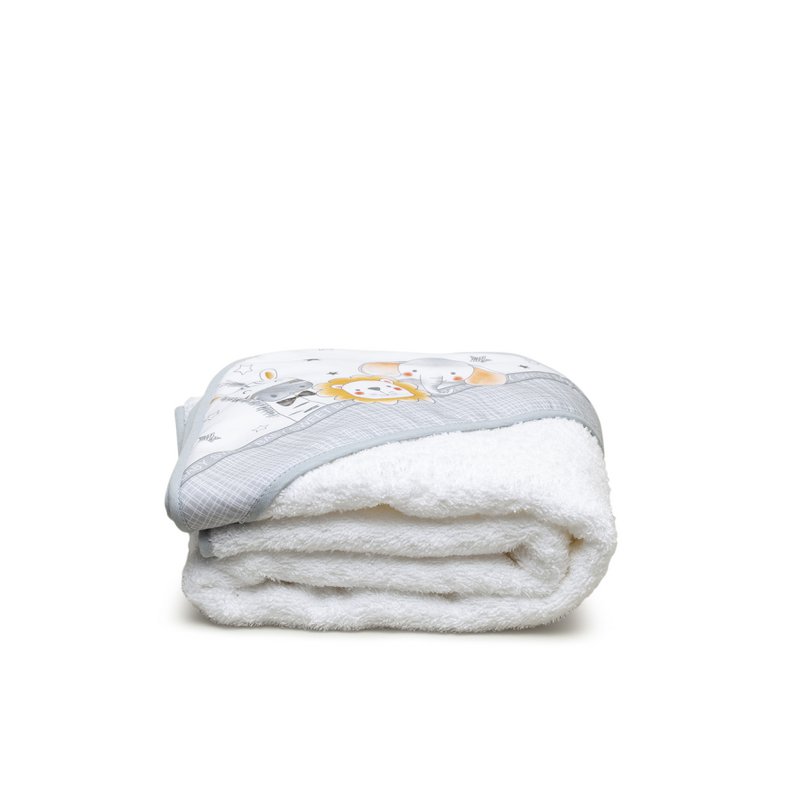 SET TOALLA DE BAÑO + DOU-DOU - MOD. ERIZO - GRIS