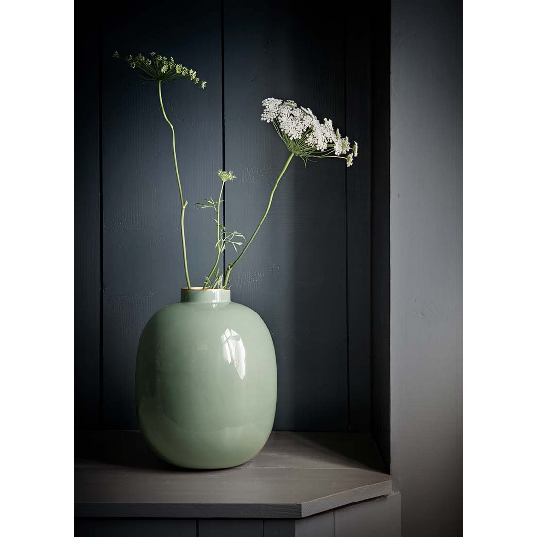 Vase Metal Green 32cm