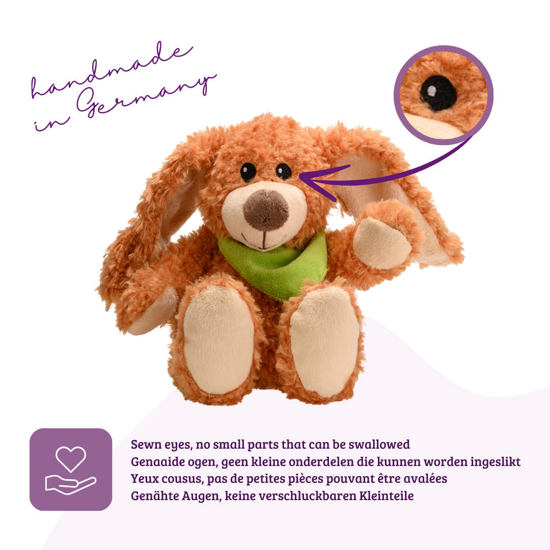 Heat cushion, the natural hot water bottle as a warm material toy, large rabbit with organic millet filling and health herbs