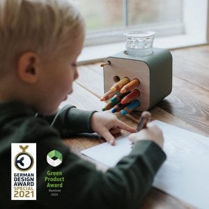 Wooden pencil holder for children "creative cube"