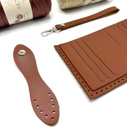 PU-Leder-Geldbörsen-Set mit Handschlaufe