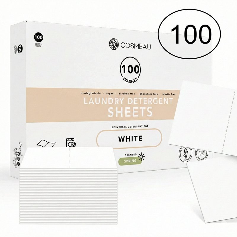 Cosmeau white laundry detergent sheets