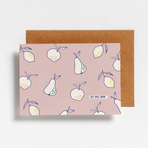 POSTCARD - GET WELL SOON FRUIT