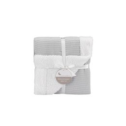 COPERTA IN NIDO D'APE-AGNELLO - GRIGIO