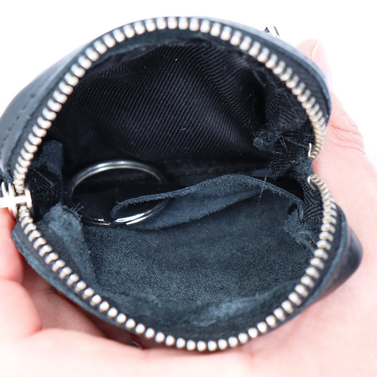 Leather Key Case - Iron Zipper - Key Bag Long
