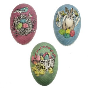 Eierkarton Stylish Easter 3 ass. 15 cm