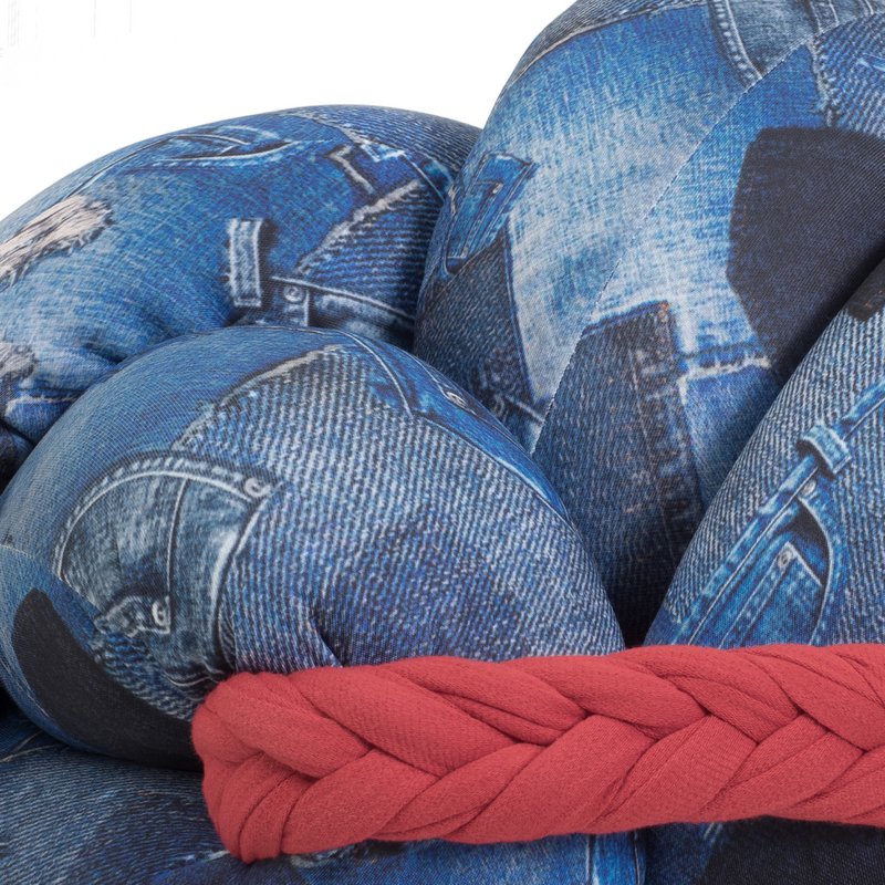 Knotty Knot Large Knot Cushion - Blue Jeans
