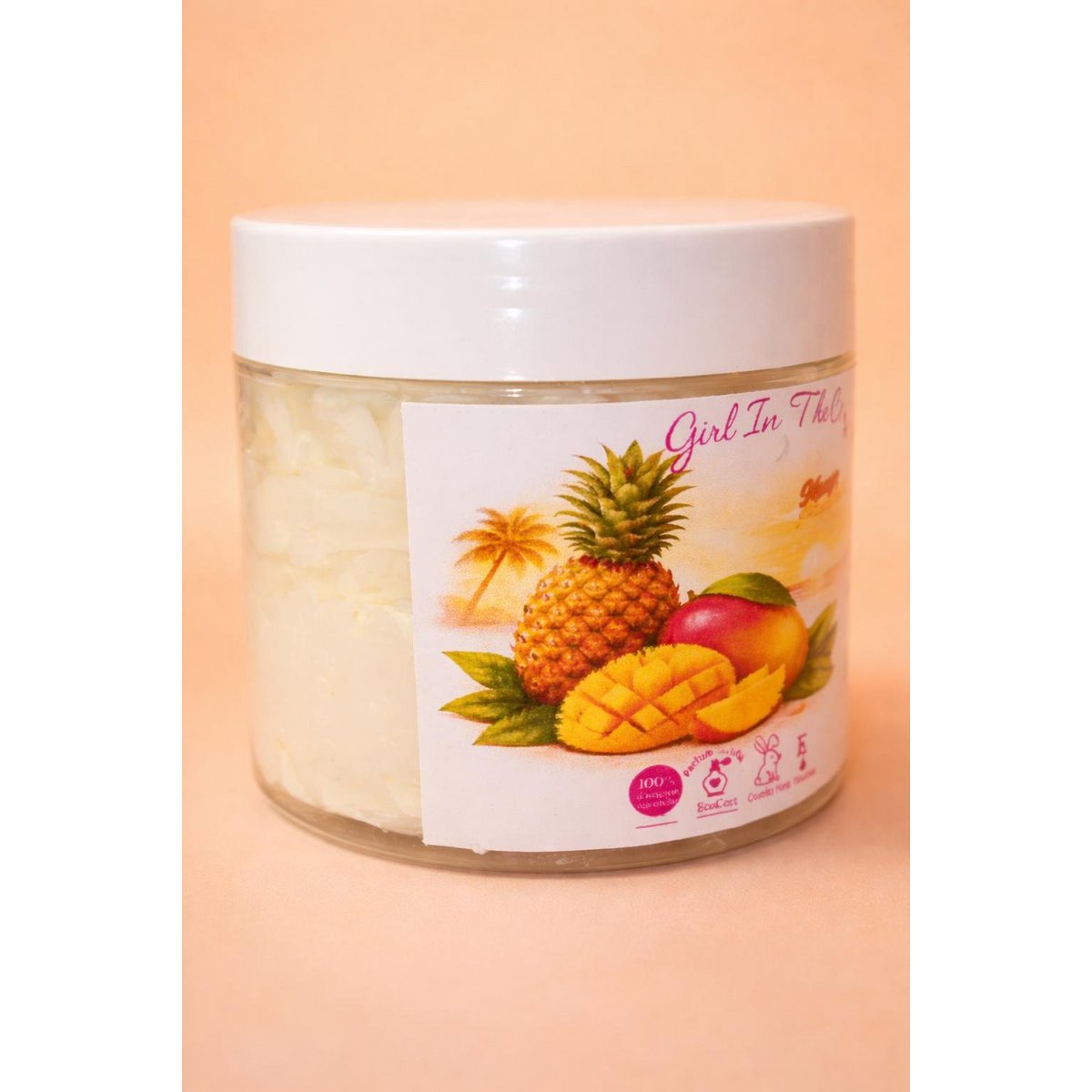 Mango-Victoria Pineapple Whipped Body Butter – 100% Natural Shea Whipped Cream