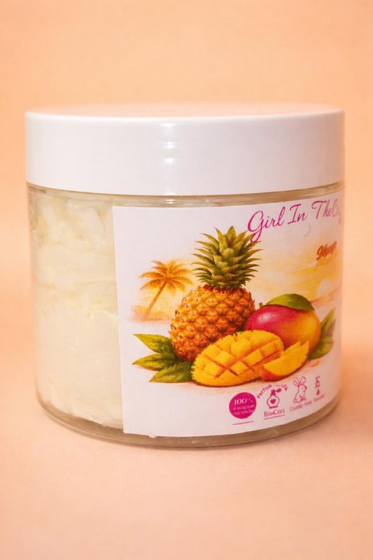 Mango-Victoria Pineapple Whipped Body Butter – 100% Natural Shea Whipped Cream