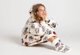 Vitapur - Hoodie deken + sokken kind - Uil
