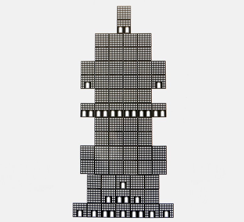 Pakiet magnesów na lodówkę Fritz Lang Metropolis Mega Modern Architecture (72 sztuki)