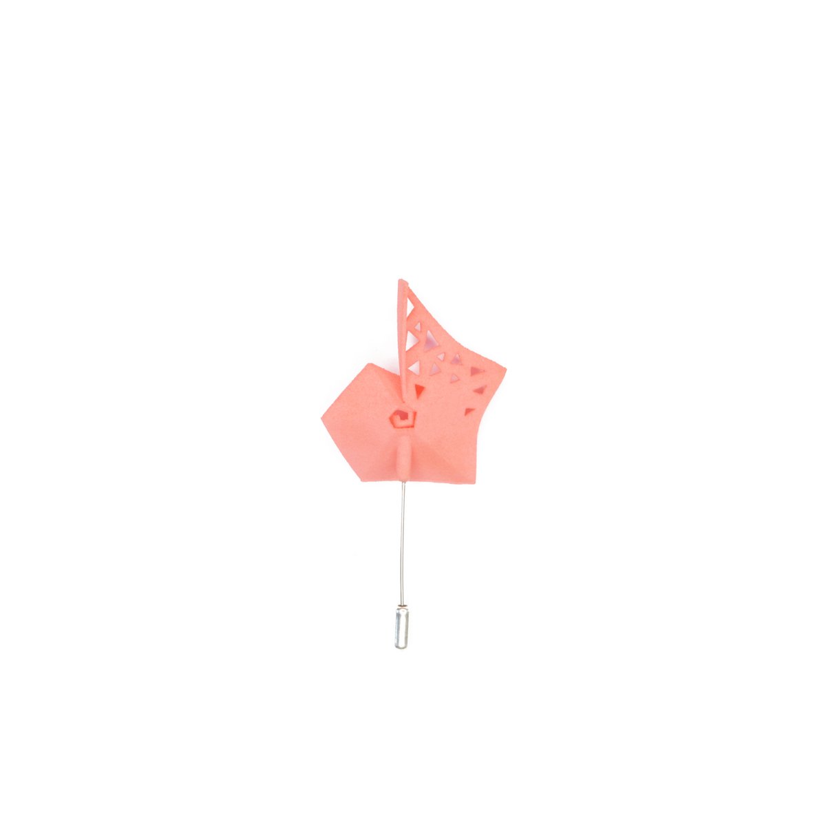 Pinwheel Brooch Coral