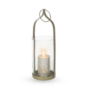 Glass Candle Holder, Bronze Color, Height 37 cm, ALLURE