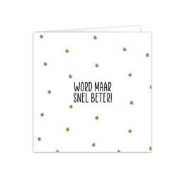 Greeting cards with white envelope "Get Well Soon"