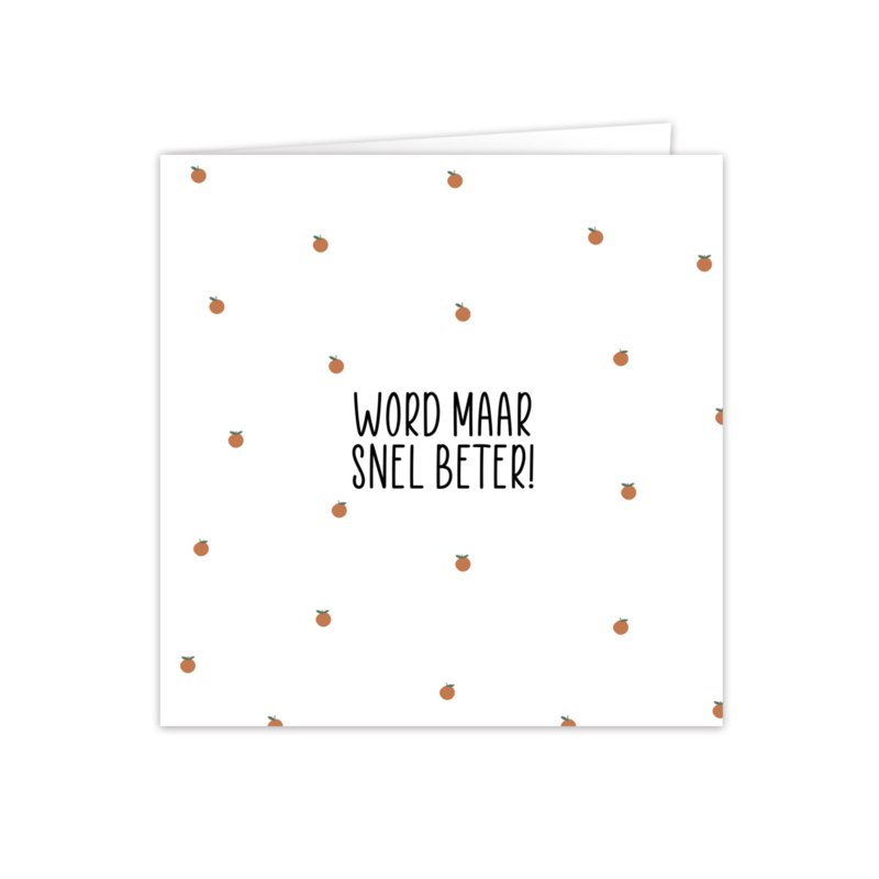 Greeting cards with white envelope "Get Well Soon"