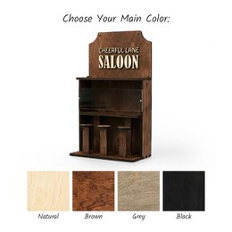 Mangeoire à oiseaux en bois « Saloon », décor élégant de jardin et de balcon, cadeau pour les amoureux des oiseaux