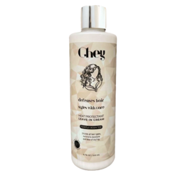 Fragrance-free heat protectant leave-in cream for hair. Helps shield hair from heat damage.