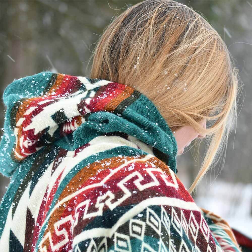 Alpaca Poncho Colored - Made in Ecuador