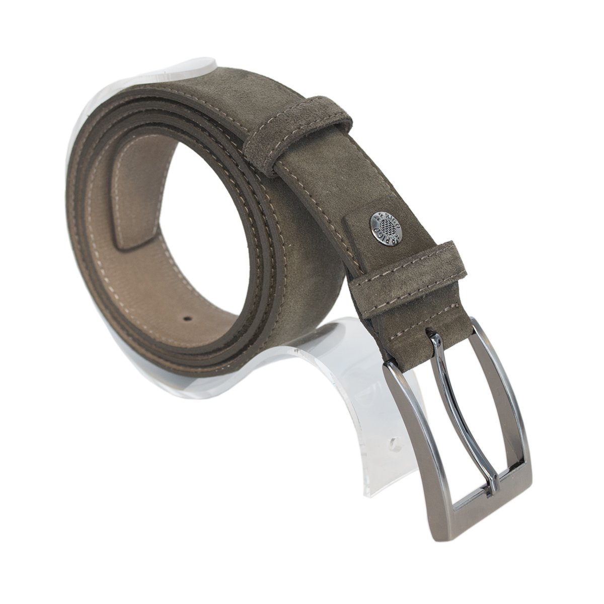 Suede Belt Men Light Brown - Suede Belt Women Light Brown - 3.5 cm Wide