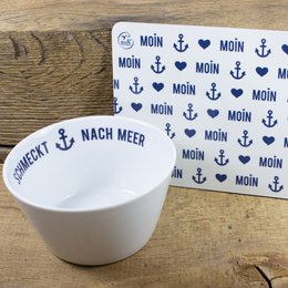 Porseleinen kom Smaakt naar de zee