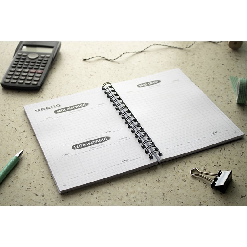 Budget Planner Cash Book A5 // Black and White Household Booklet