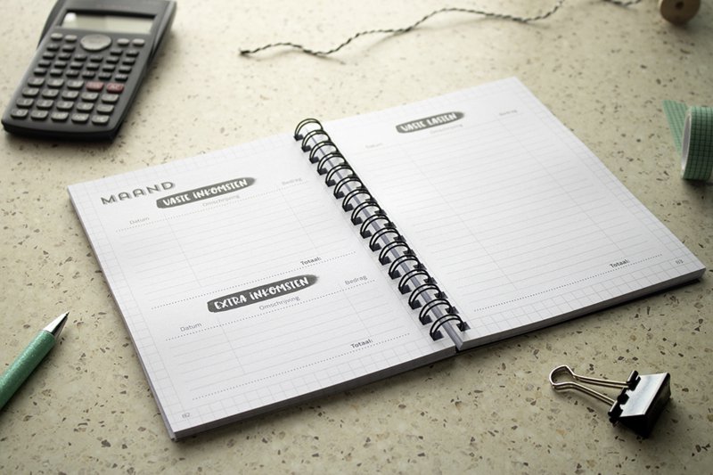 Budget Planner Cash Book A5 // Black and White Household Booklet