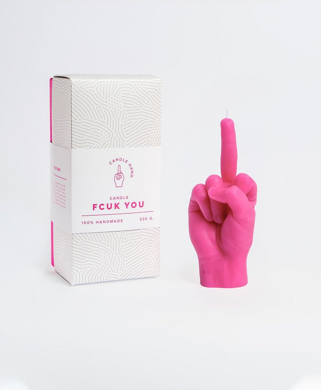 Fick dich Candle Pink