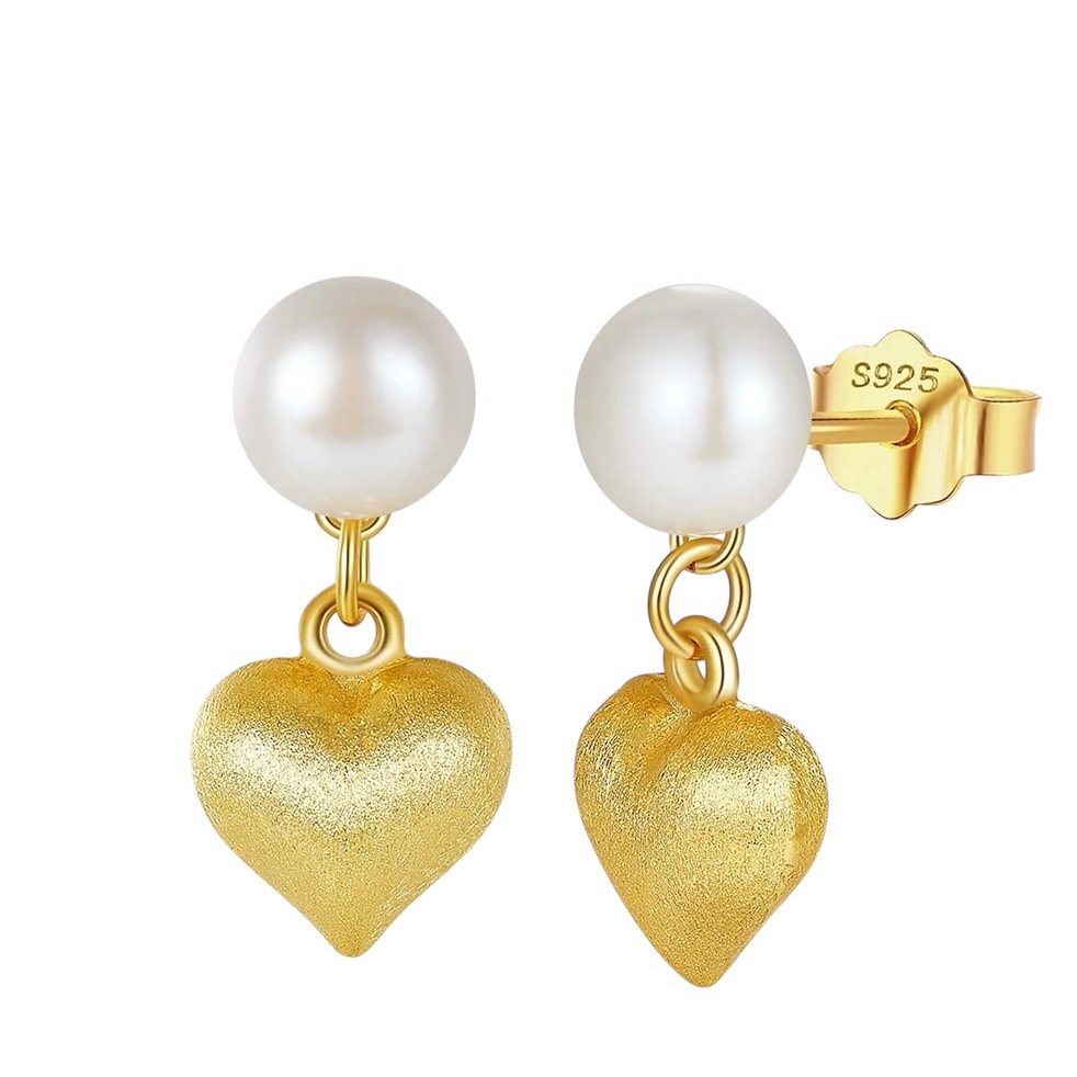 Stud earrings "Bella", gold-plated