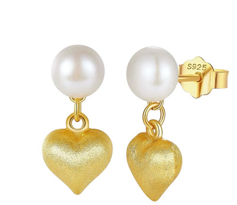 Stud earrings "Bella", gold-plated