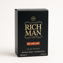 Blue-up Rich Man Square-Men's Parfümwasser | Sinnliches würziges Holz