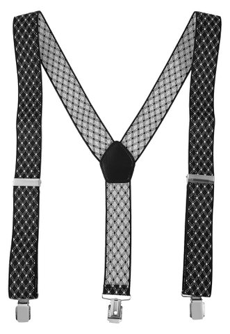 Suspenders total length 95 cm, black/white