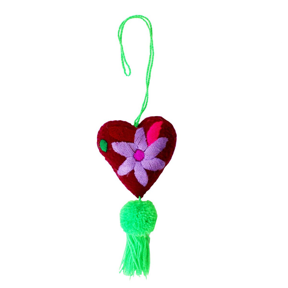 Decorative pendant heart 14cm - unique dark blue dark red