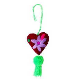 Decorative pendant heart 14cm - unique dark blue dark red