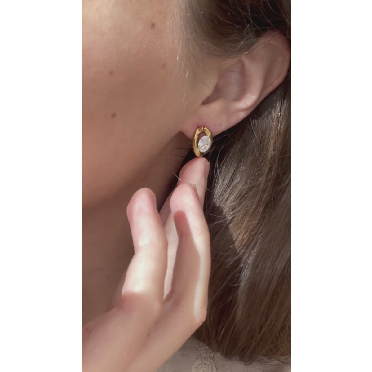 Cili - Swarovski stil krystal ørestikker