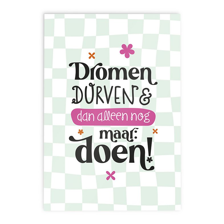 Postcard Success Entrepreneurship // Quote Dare to Do Dreams
