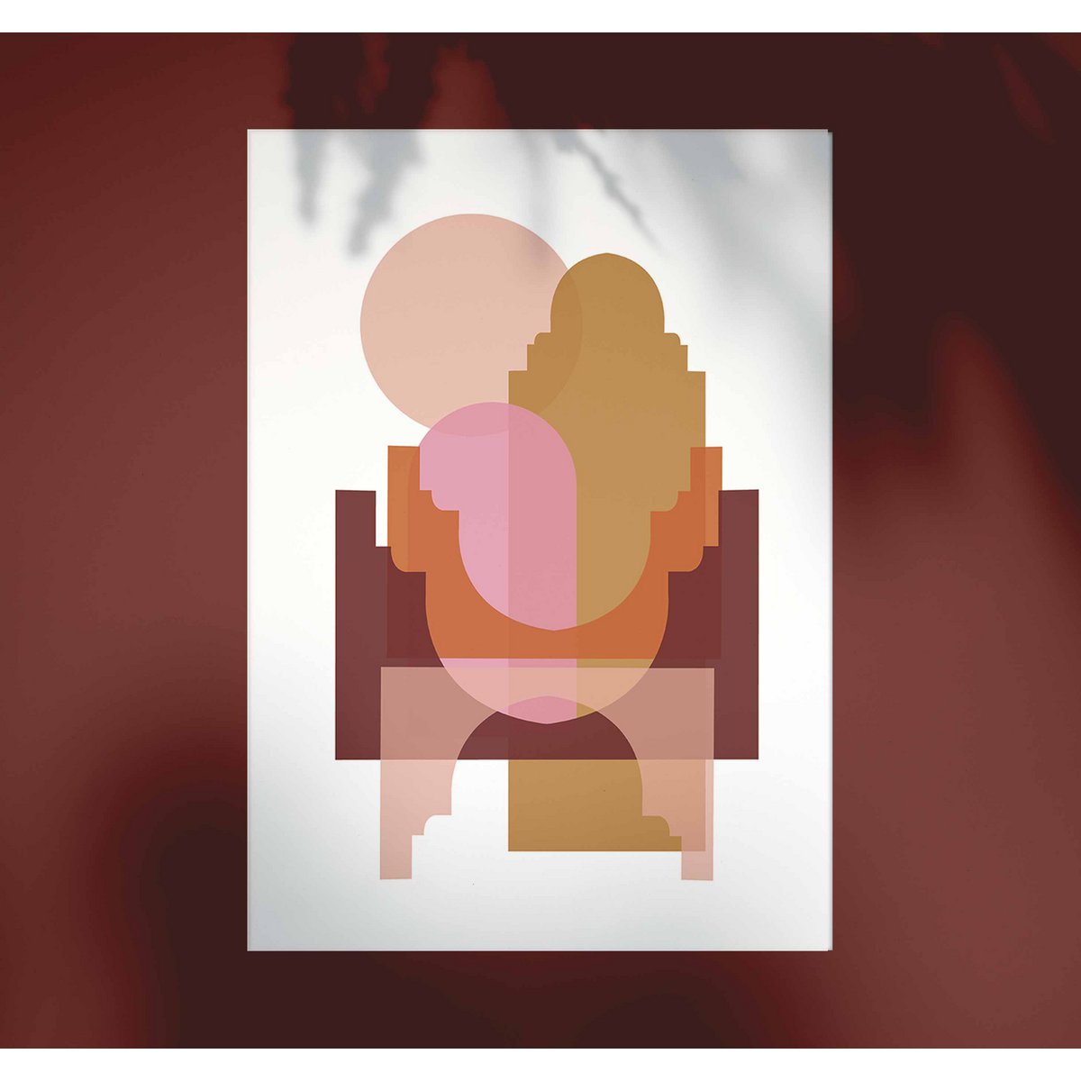 A3 Poster - Marrakesch Formen - Terrakotta / Pink Kopie 1