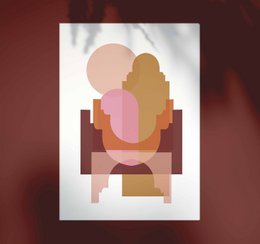 A3 Poster - Marrakesch Formen - Terrakotta / Pink Kopie 1