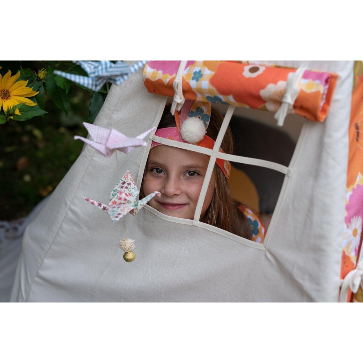 Tipi-Zelt „Picknick mit Blumen“.
